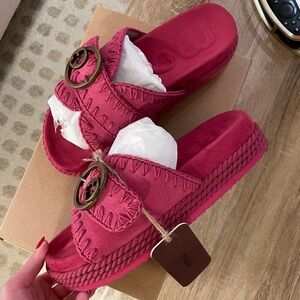 Mou x Free People pink sandals
